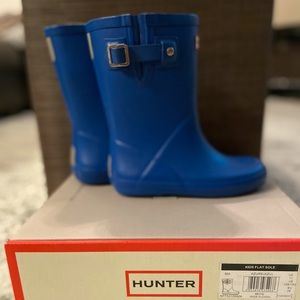 Hunter blue boots kids